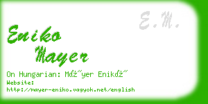 eniko mayer business card